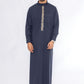 Blue Saudi Embroidery Thobe