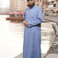 Plain Light Blue Saudi Thobes