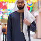 Navy Blue Embroidered Emirati Thobe