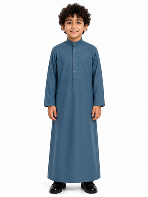 SeaGreen Plain Saudi Kids Thobe