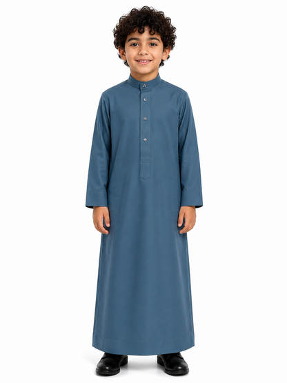 SeaGreen Plain Saudi Kids Thobe