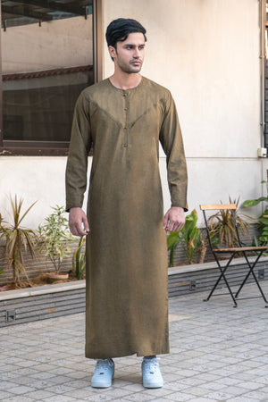 Mehndi Textured Emarati Thobe