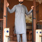 GREYISH BLUE-KAMEEZ SHALWAR