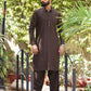 DARK BROWN-KAMEEZ SHALWAR