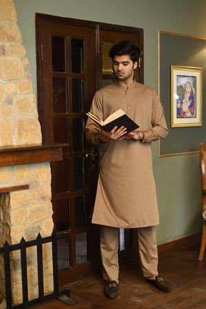 BROWN-KAMEEZ SHALWAR