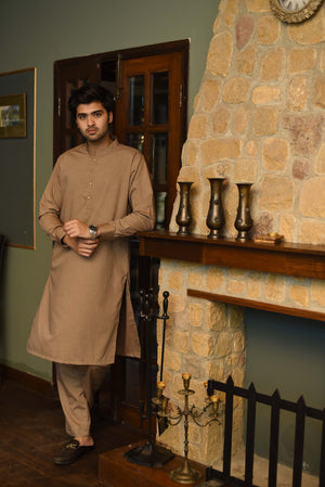 BROWN-KAMEEZ SHALWAR