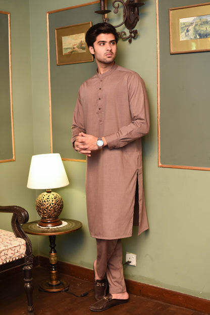 LIGHT MAHRRON-KAMEEZ SHALWAR