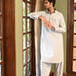 SILVER GREY-KAMEEZ SHALWAR