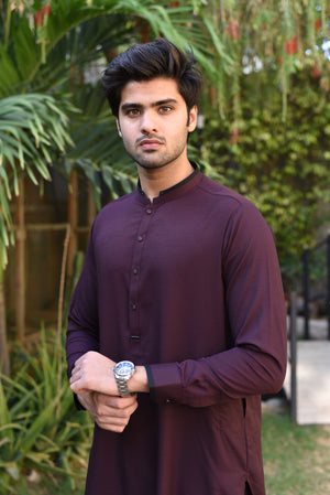 MAHROON-KAMEEZ SHALWAR