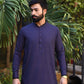 DRAK BLUE SELF-KAMEEZ SHALWAR