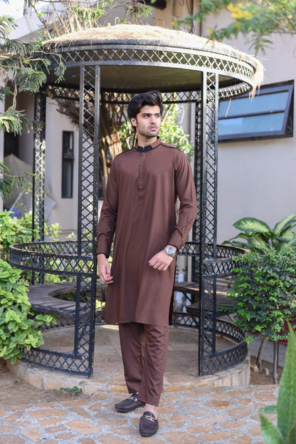 BROWN-KMAEEZ SAHLWAR