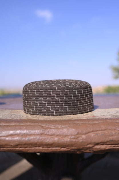 Zigzag Embroidered Kufi Caps