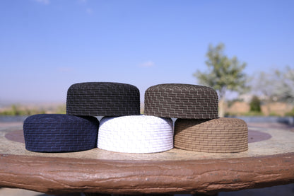 Zigzag Embroidered Kufi Caps