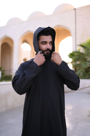Black Hoody Thobe