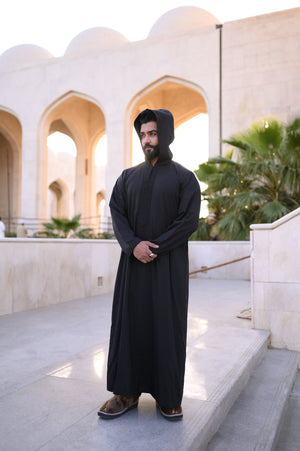 Black Hoody Thobe