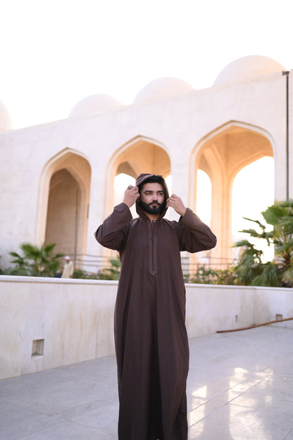 Brown Hoody Thobe