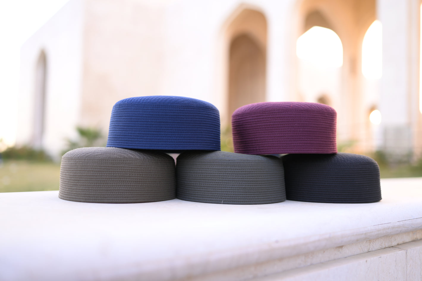 Ribbed Pattern Kufi Caps