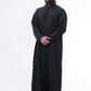 Embroidered Black Hoodie Thobe