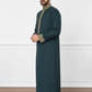 Saudi Sea Green Embroidery Thobe