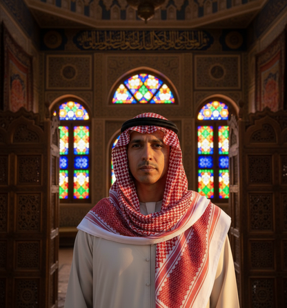 Shemag Keffiyeh  - Red & White