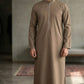 Saudi Zipper brown Thobe