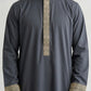 Heavy Embroidered Grey Thobe