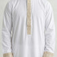 Heavy Embroidered White Thobe