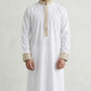 Heavy Embroidered White Thobe