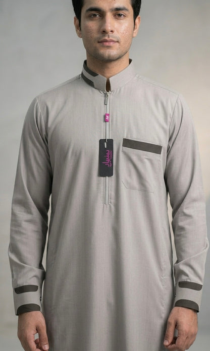 Premium designer Grey thobe