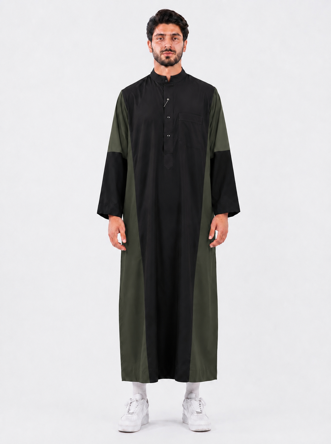 Black With Olive Green Designer