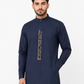 Navy Blue Embroidered Thobe