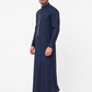 Navy Blue Embroidered Thobe