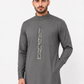Grey Embroidered Thobe