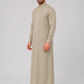 Beige Embroidered Thobe