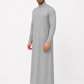Silver Grey Embroidered Thobe