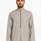 Grey Saudi Zipper Thobe