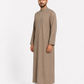 Saudi Zipper Beige Thobe