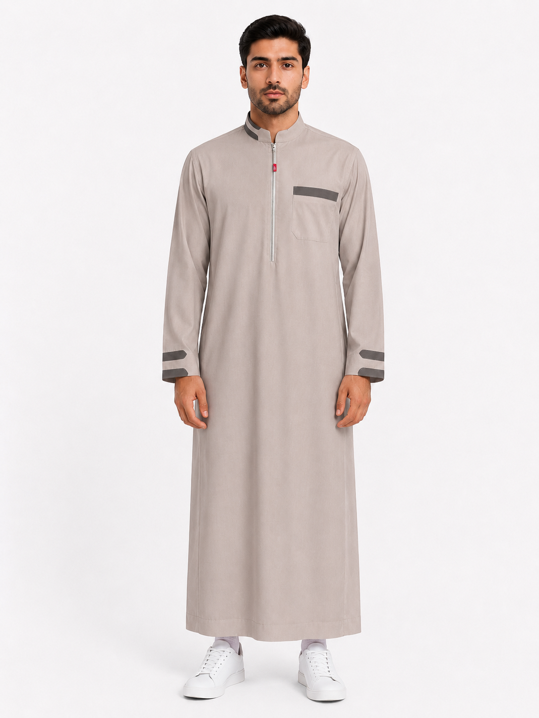 The Emblem – Light Beige Saudi Designer Thobe