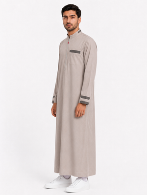 The Emblem – Light Beige Saudi Designer Thobe