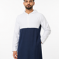 White With Navy Blue Designer Hoodie