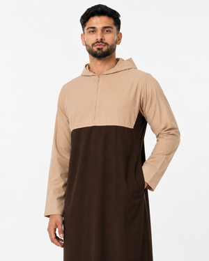 The Chill – Beige With Brown Designer Hoodie