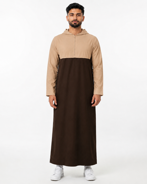 The Chill – Beige With Brown Designer Hoodie