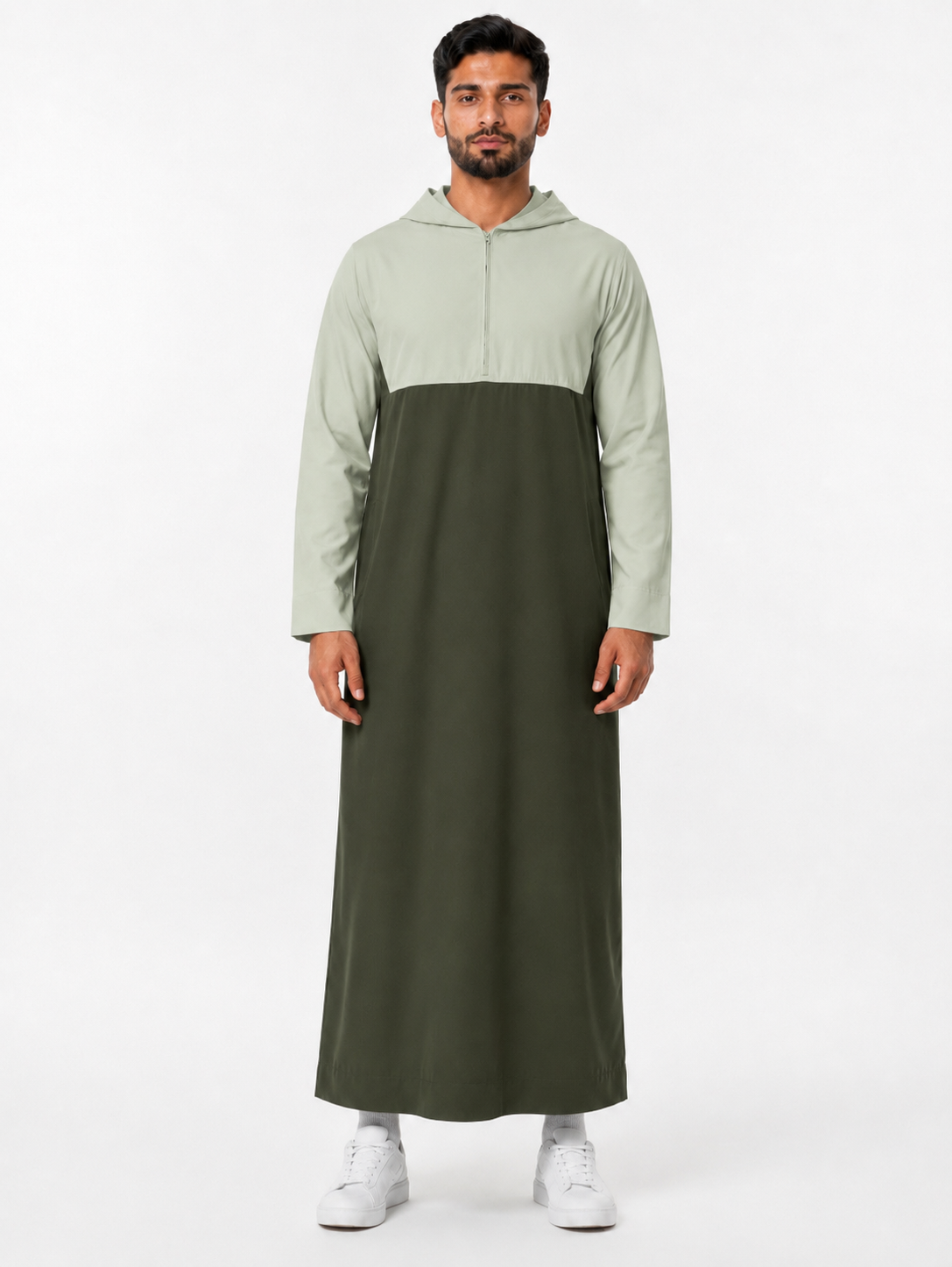 The Spark – Light Green With Olive Green Designer Hoodie