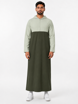 The Spark – Light Green With Olive Green Designer Hoodie