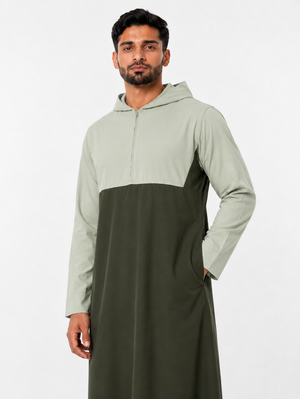 The Spark – Light Green With Olive Green Designer Hoodie