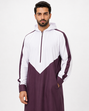 The Flex – Premium Maroon With White Designer Hoodie