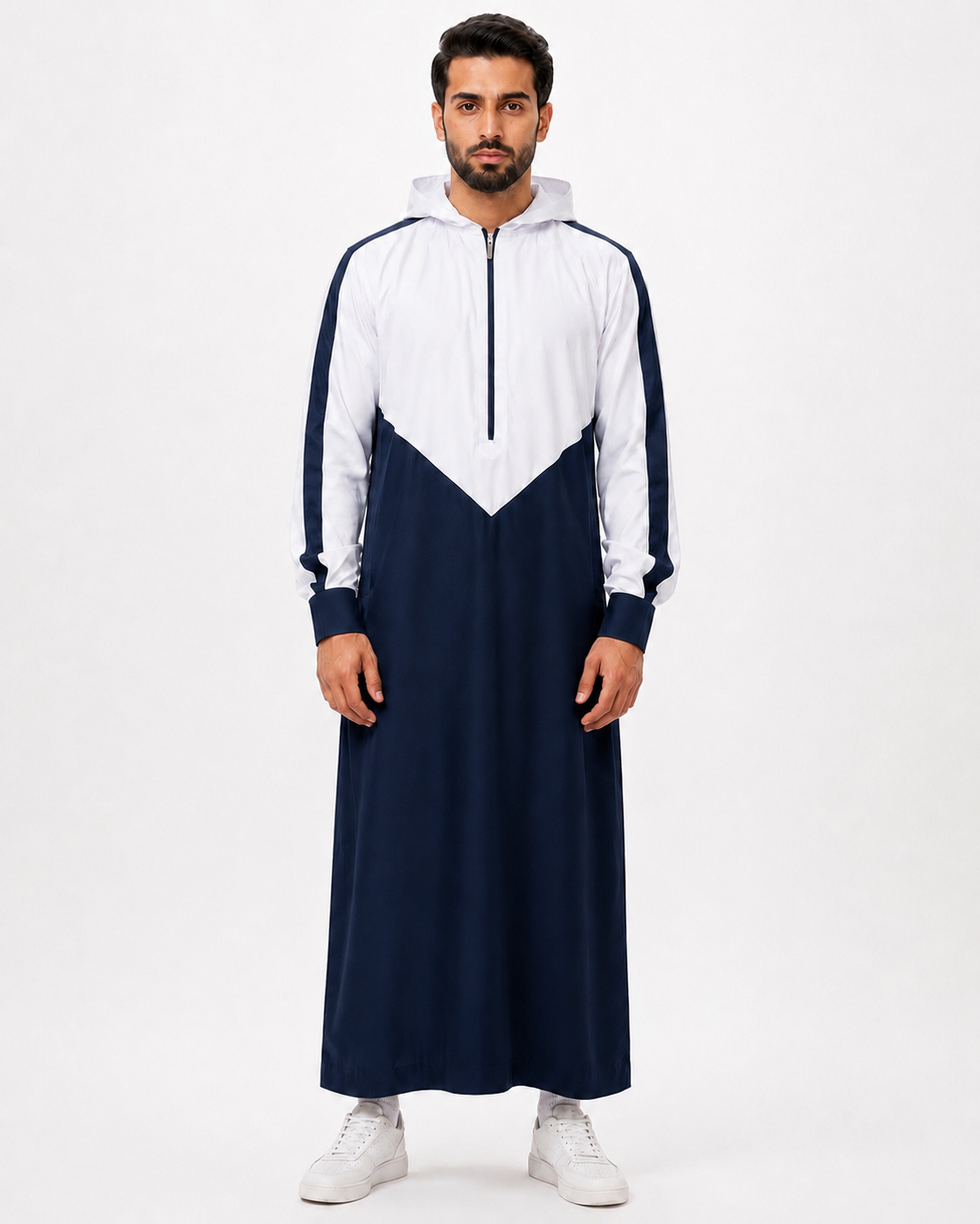 The Drip – Premium Navy Blue With White Designer Hoodie