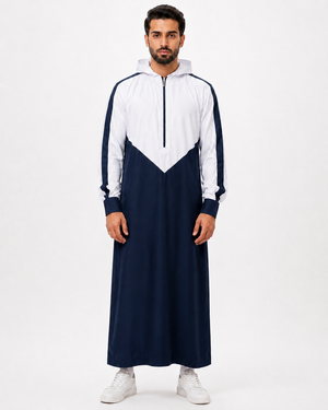 The Drip – Premium Navy Blue With White Designer Hoodie