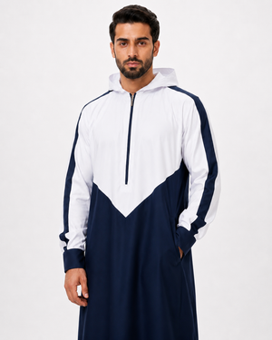 The Drip – Premium Navy Blue With White Designer Hoodie