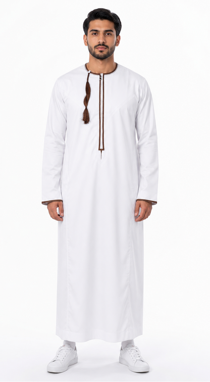 White Omani Thobes With Tussle